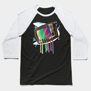 TV dripping pixels Baseball T-Shirt